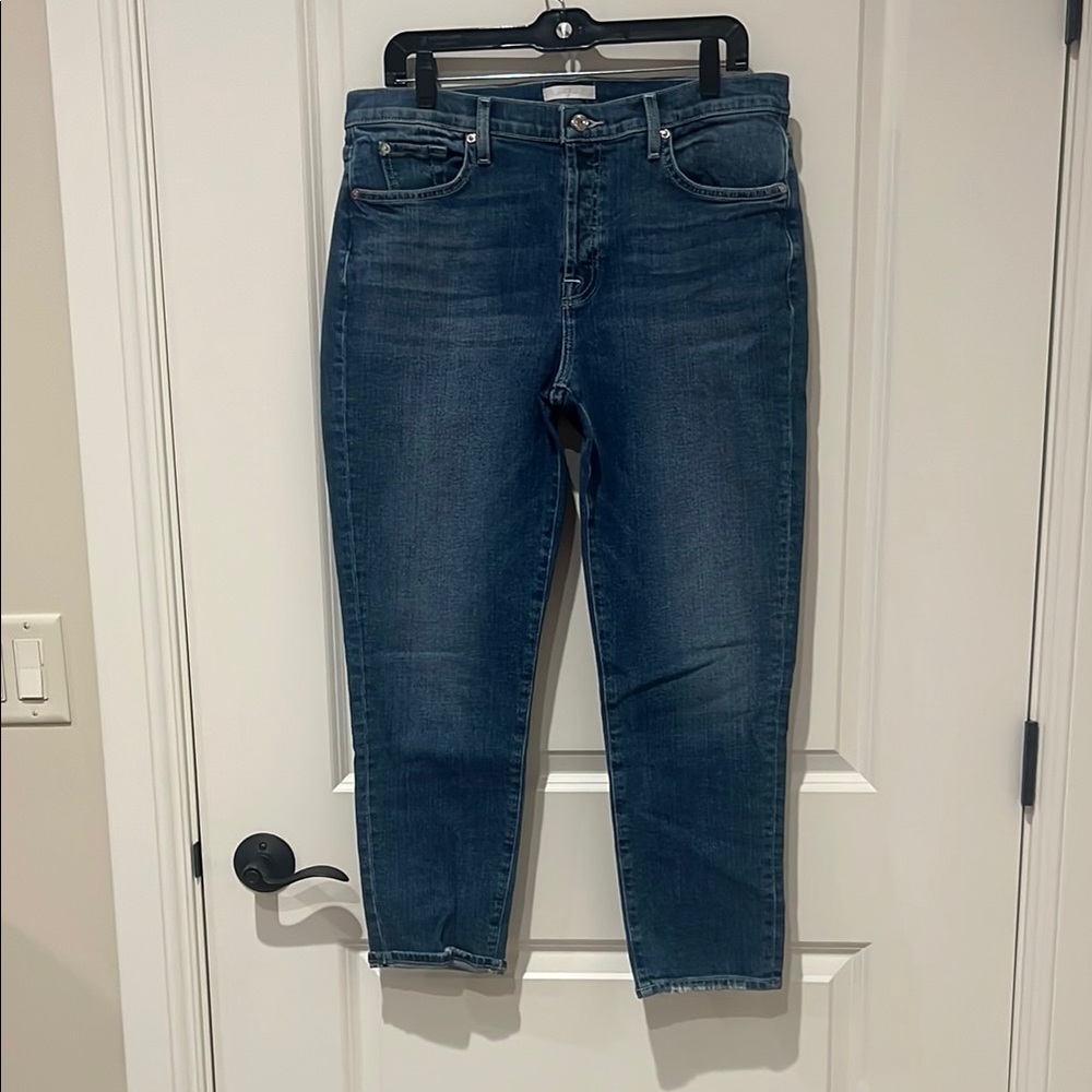 7 For All Mankind Blue Straight Leg Jeans Classic Style
